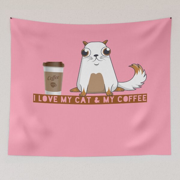 Item preview, I love cat and coffee designed and sold by aruvanita.