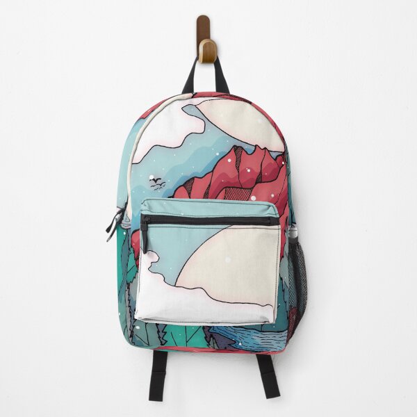 Item preview, The red mountain of winter designed and sold by Swadeillustrations.