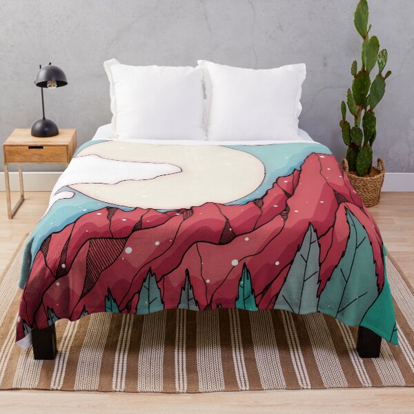Item preview, The red mountain of winter designed and sold by Swadeillustrations.