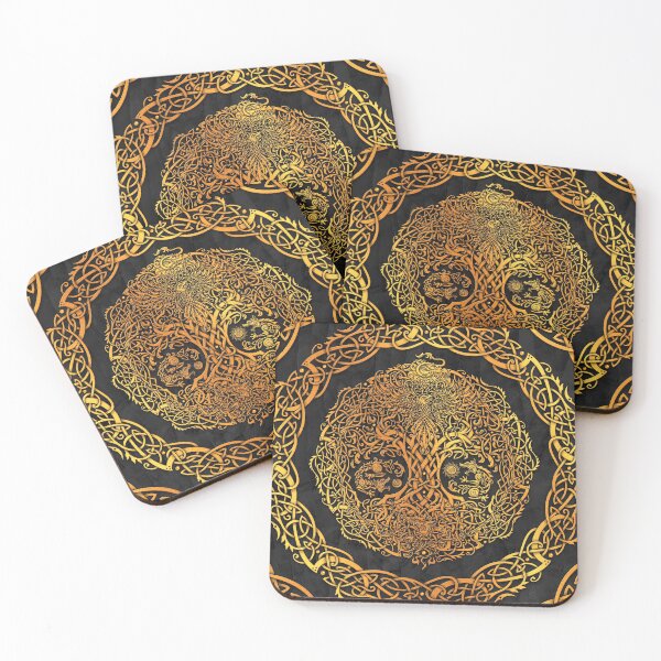 Item preview, Gold Yggdrasil, Viking Tree of Life - Black designed and sold by Abysm Internal.