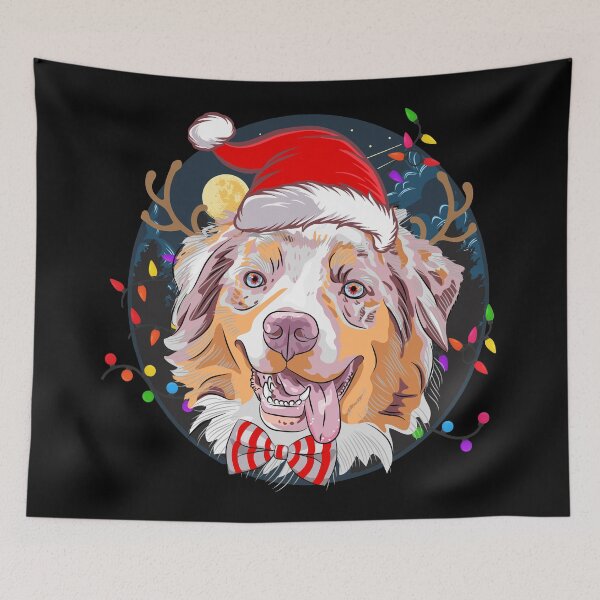 Item preview, Australian Shepherd Christmas designed and sold by Blaacklight.