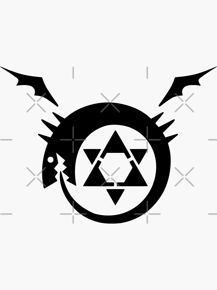Fullmetal Alchemist - Homonculus Insignia (Black) Sticker for