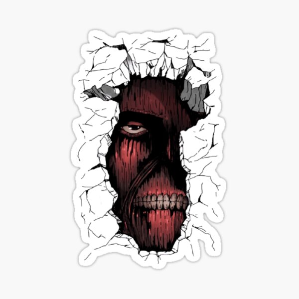 "Colossal monster behind the wall" Sticker for Sale by SHONENPASSION