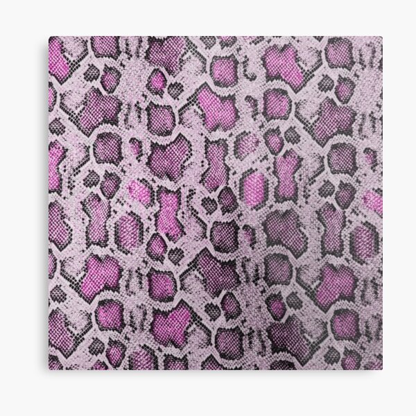 Pink snakeskin Metal Print