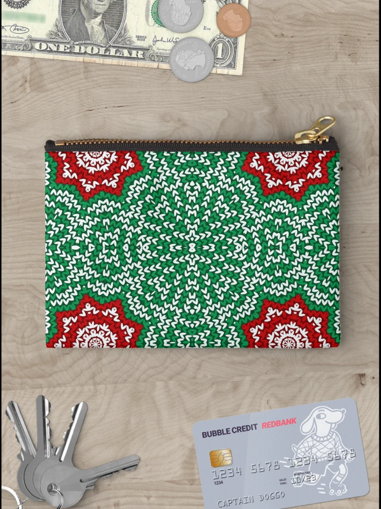 Thumbnail 3 of 4, Zipper Pouch, Pattern RGW Green designed and sold by kyds.