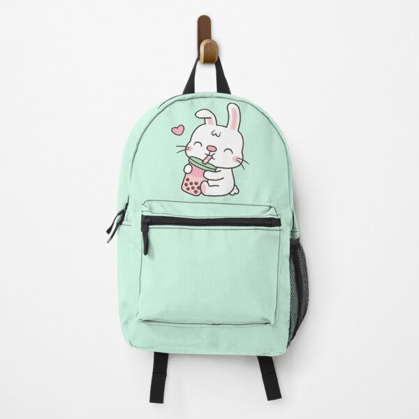 Item preview, Cute Little White Bunny Enjoying Boba Tea designed and sold by rustydoodle.