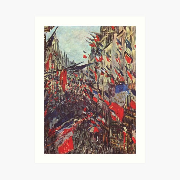Claude Monet - Rue Saint Denis in Paris, Festival of June 30, 1878 Art Print
