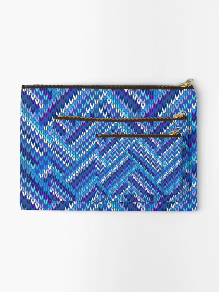 Thumbnail 2 of 4, Zipper Pouch, Blue Pattern RGW designed and sold by kyds.