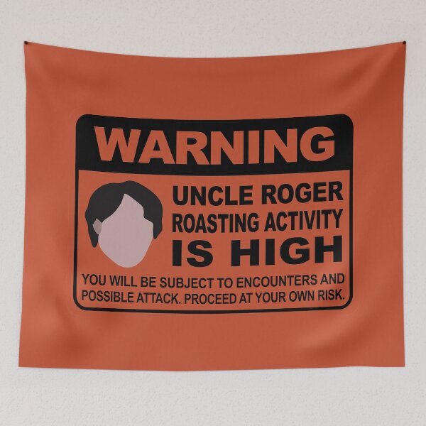 Item preview, Uncle Roger Roasting People Warning Sign designed and sold by vindorious.