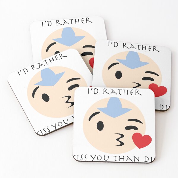 Item preview, Aang Kissing Face Emoji "I'd rather kiss you than die" designed and sold by PrinceTumi.
