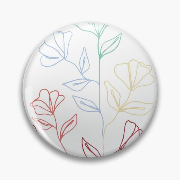 Item preview, Minimalistic colorful botanical flowers designed and sold by Akidence *.