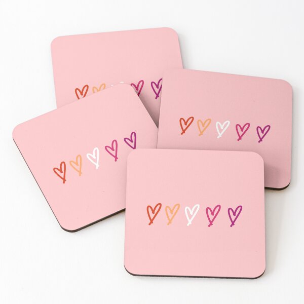 Item preview, lesbian flag hearts  designed and sold by LannisterOnMars.