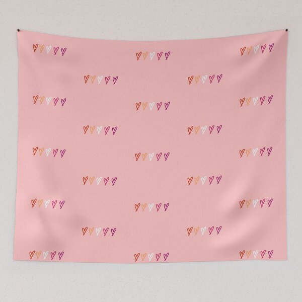 Item preview, lesbian flag hearts  designed and sold by LannisterOnMars.