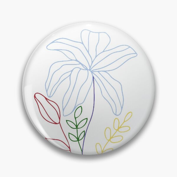 Item preview,  Minimalistic colorful botanical flowers designed and sold by Akidence *.