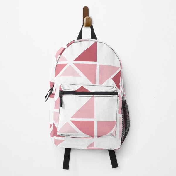 Item preview, geometric line pattern backbag with Dark Pink Triangle Abstract Background Graphic designed and sold by ShoppyYourThing.