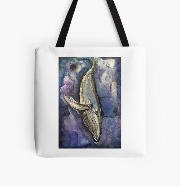 Long Handles Gym School Humpback Whale Tote Illustrated Shoulder Cute Festival Bag Graphic Hipster Beach Tumblr