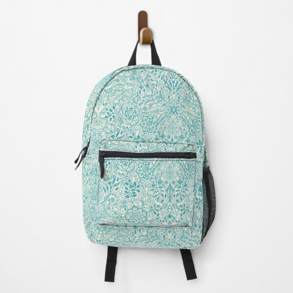 Item preview, Detailed Floral Pattern in Teal and Cream designed and sold by micklyn.