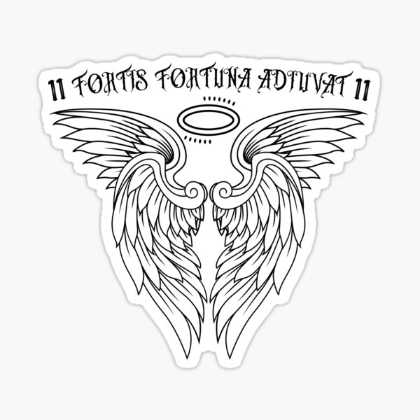 Fortis Fortuna Adiuvat 11:11 Sticker for Sale by iinspire01