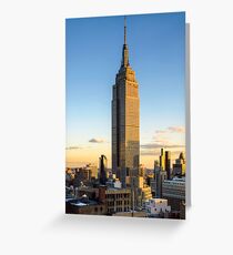 Empire State Building At Dusk Greeting Card