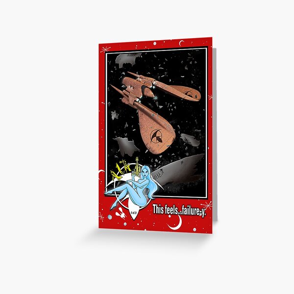 "THIS FEELS...FAILURE-Y" TRADING CARD ART Greeting Card