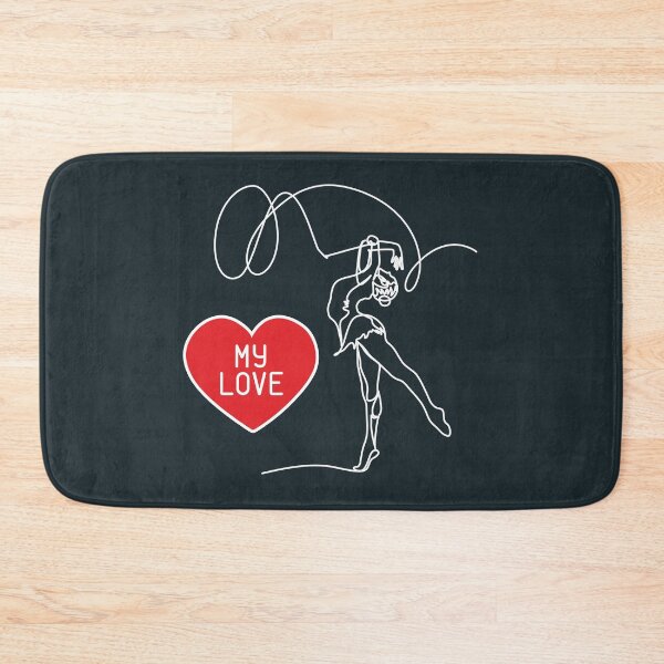 Item preview, lineart RG - My love rhythmic gymnastics with heart  designed and sold by Elena Elena.