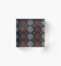 Twill Checks Acrylic Block
