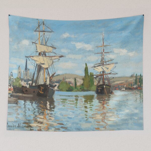 Item preview, Claude Monet - Ships Riding on the Seine at Rouen (1873) designed and sold by HistoryRestored.