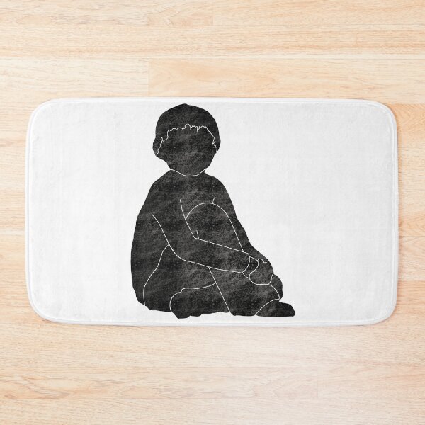 Item preview, Seated boy child, black and grey designed and sold by DebbieJoyArt.