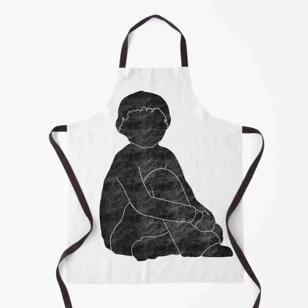 Item preview, Seated boy child, black and grey designed and sold by DebbieJoyArt.