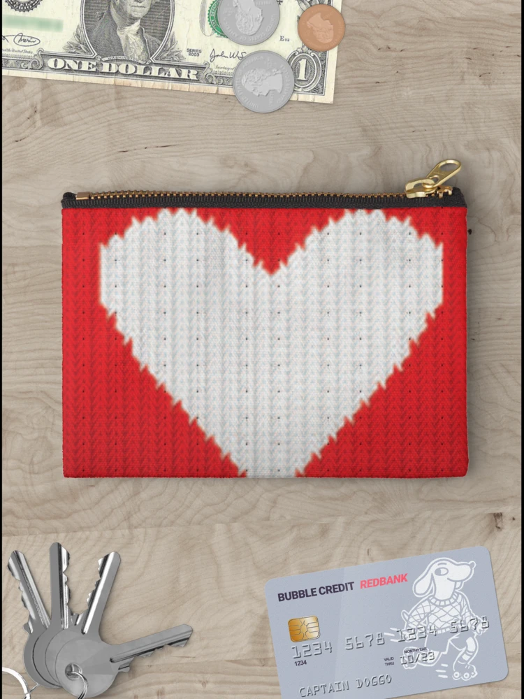 Thumbnail 3 of 4, Zipper Pouch, Heart Pattern RGW designed and sold by kyds.