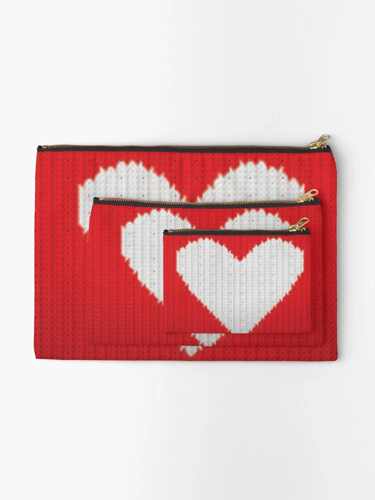 Thumbnail 2 of 4, Zipper Pouch, Heart Pattern RGW designed and sold by kyds.