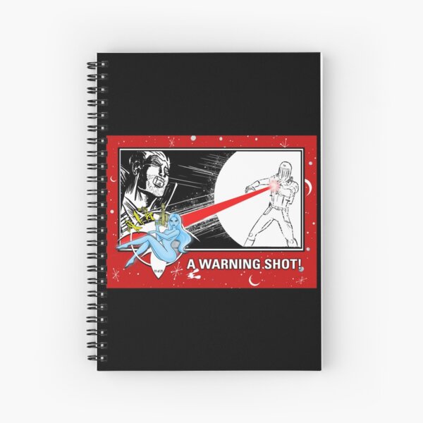 "WARNING SHOT!" TRADING CARD ART Spiral Notebook