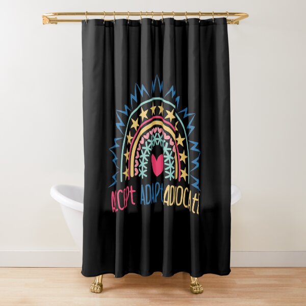 Accept Adapt Advocate Shower Curtain
