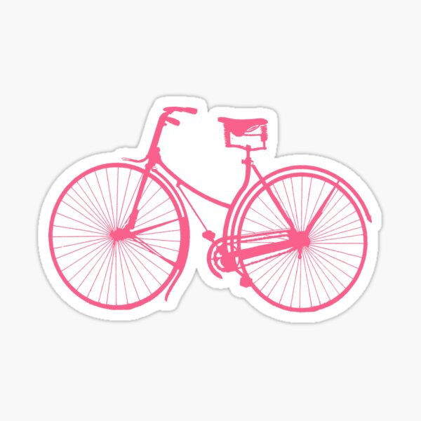 Pink BIke Sticker