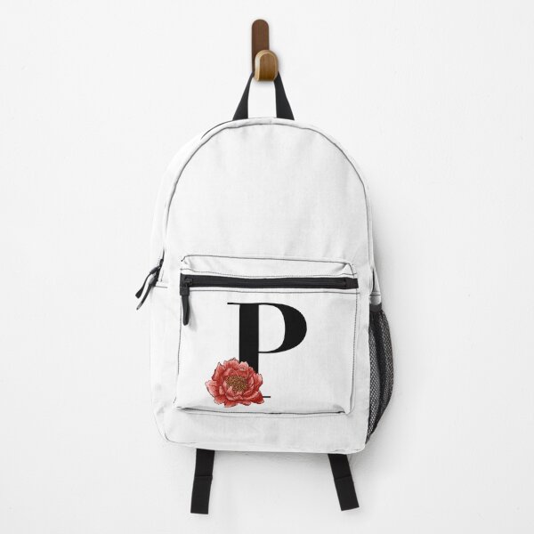 Item preview, Initial letter P with a red peony designed and sold by Between Clouds.