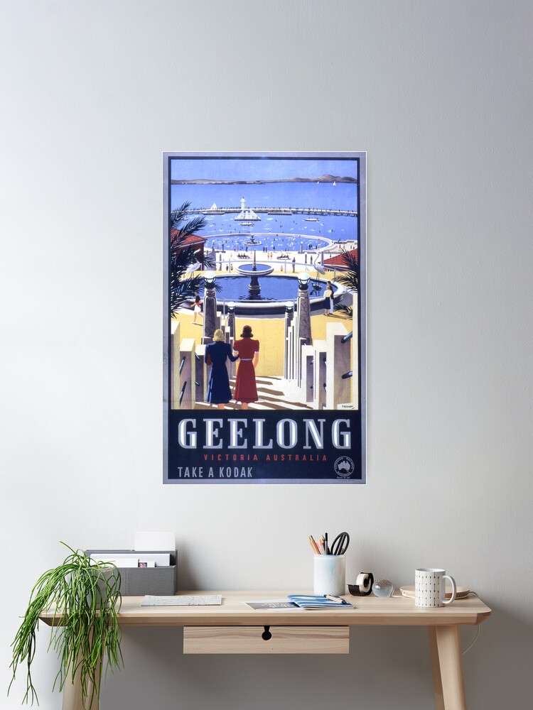 "Vintage Geelong poster" Poster for Sale by heymate Redbubble