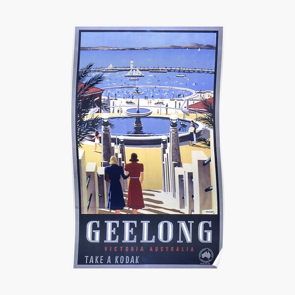 "Vintage Geelong poster" Poster by heymate Redbubble