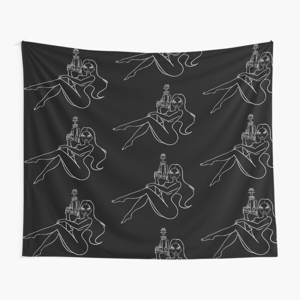 JIL — GHOST LINES IN WHITE (FOR DARK COLORED BACKGROUNDS) Tapestry