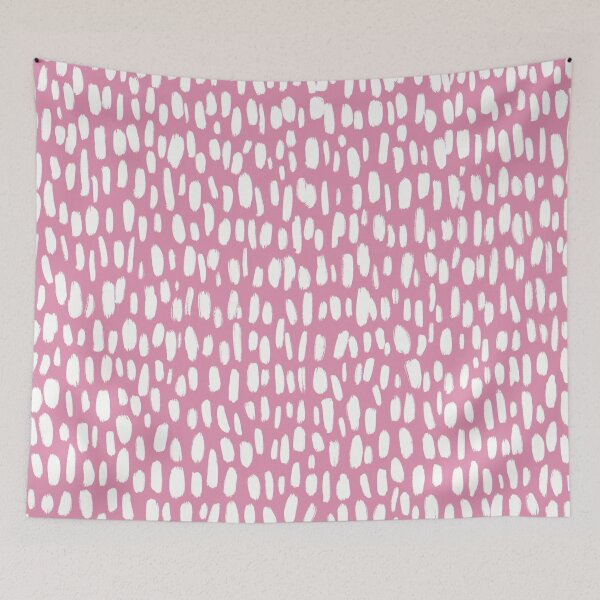 Item preview, Small Brush Strokes Pattern - Pink and White designed and sold by DeStract.