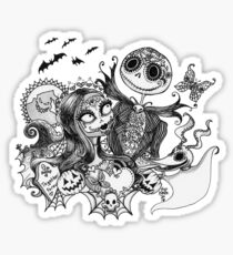 Day of the Dead Jack and Sally Sticker