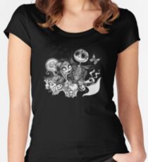 Day of the Dead Jack and Sally Women's Fitted Scoop T-Shirt