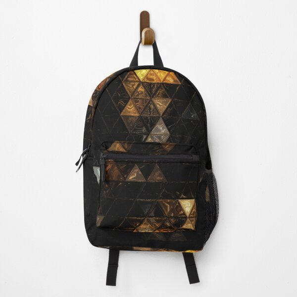 Item preview, Metallic triangles in golden and rust tones pattern designed and sold by Digibee.