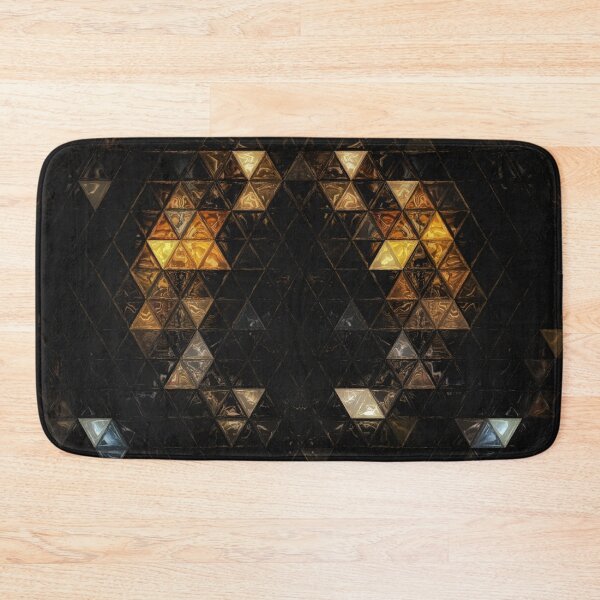 Item preview, Metallic triangles in golden and rust tones pattern designed and sold by Digibee.