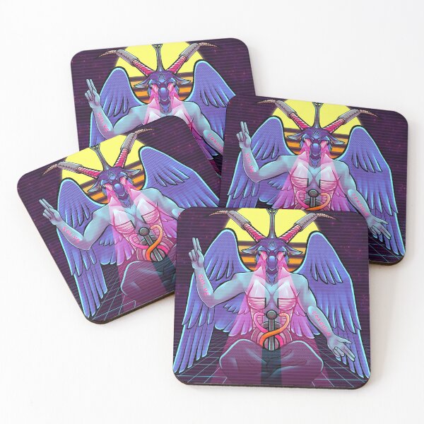 Item preview, Synthwave Baphomet designed and sold by smitewyrm.