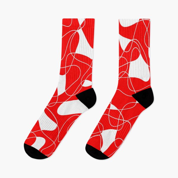 Item preview, Abstract pattern - red and white. designed and sold by K.S ART.
