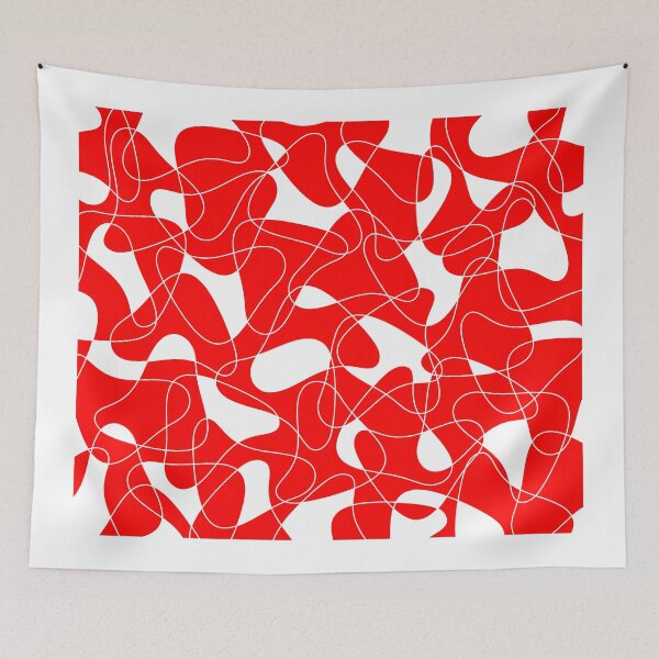 Item preview, Abstract pattern - red and white. designed and sold by K.S ART.