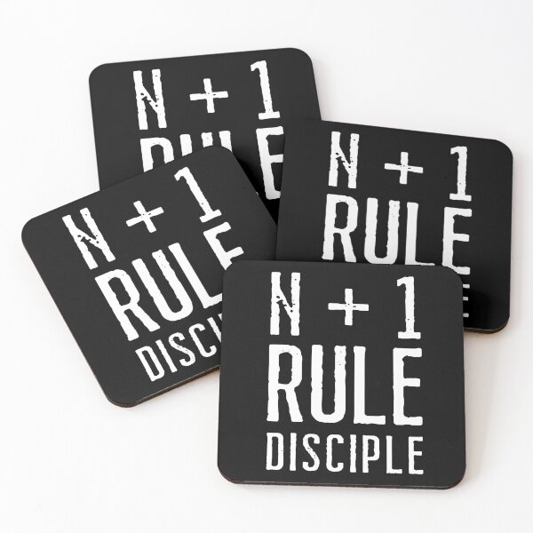 Item preview, N + 1 Rule Disciple. Cyclist. Bike Rider. Text only design. Rough, distressed, grunge, white text. Capitals. designed and sold by JellyBeenzz.