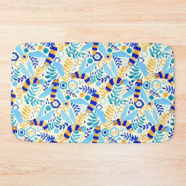 Item preview, Friendly Gouache Bees - Cream designed and sold by TigaTiga.