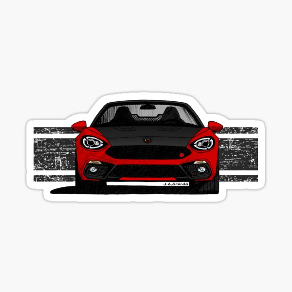 Item preview, My drawing of the Italian sports Spider in red designed and sold by designjaag.