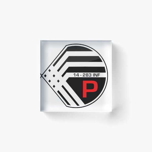 EARTH MIL — ARMY INFANTRY FIRST SERGEANT RANK PATCH (PRISONER) Acrylic Block